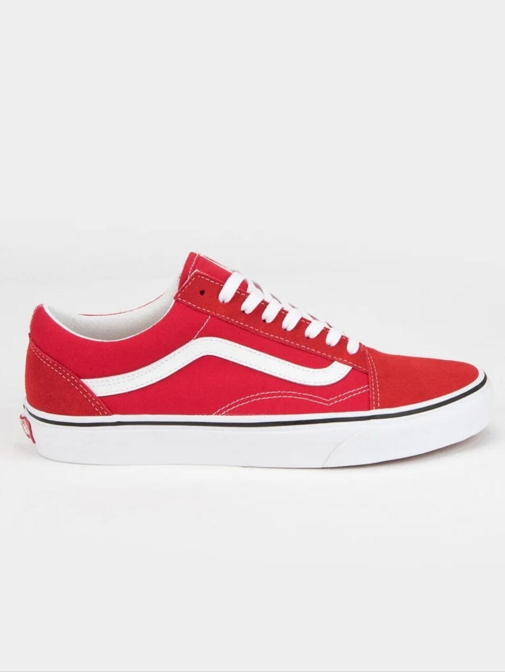 VANS Old Skool Racing Red & True White Sneakers Size Men's 5 / Women's 6.5 - Picture 2 of 12